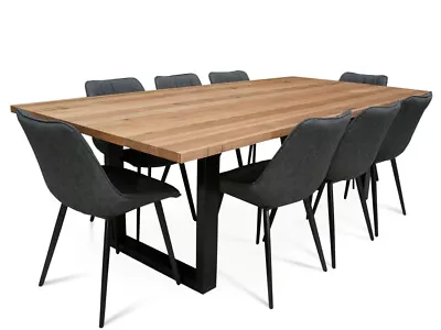 South Wharf 2400 Tasmanian Oak Dining Package W 8 X GRAPHITE Jack Chair  • $3920