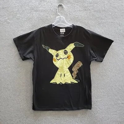 Pokemon X We Love Fine Men T-Shirt Medium Black  Mimikyu Graphic Adult Tee READ • $9.72