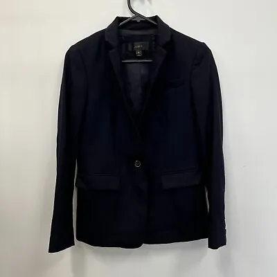 J. Crew Womens Dark Navy 1 Button Blazer Size 0P • $49.95