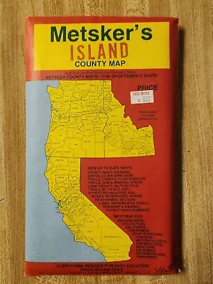 Metsker's Island County Washington Map Vintage • $8.84