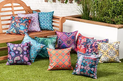 Gardenista Outdoor Printed Scatter Cushion Filled Decorative Garden Pillow 18  • £9.97