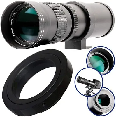 Ultimaxx 420-800mm F/8 Telephoto Zoom Lens + T-Mount For Nikon D850 D810 D750 D6 • $52.95