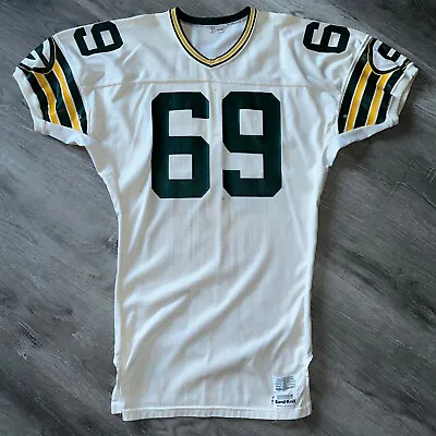 Team Issue 1980s Green Bay Packers Jersey Sand Knit Durene 56 Authentic Pro Game • $400