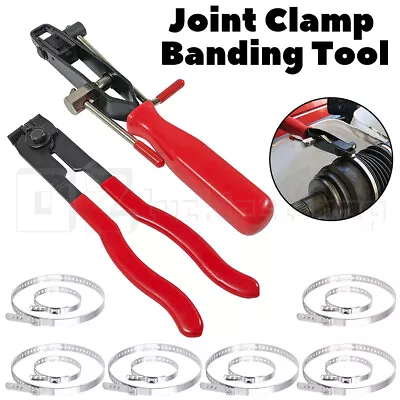 2PCS CV Joint Clamp Banding Tool Ear Type Boot Clamp Pliers & 6 Set Of Clamps • $24.19