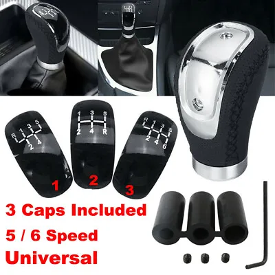 $19.99 • Buy 5 6 Speed PU Leather Manual Car Gear Stick Shift Knob Shifter Lever Universal