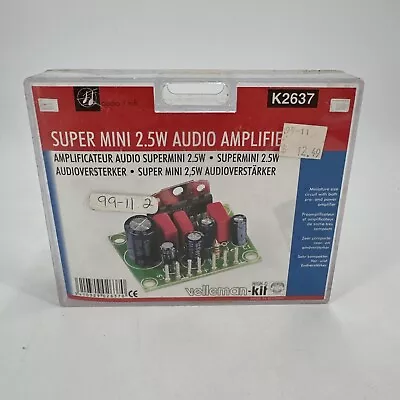 Velleman Mini Kit. Super Mini 2.5W Audio Amplifier. K2637. NEW • $14.95