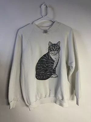 Vintage Cat Sweater Crewneck Sweater Sz XL  • $20