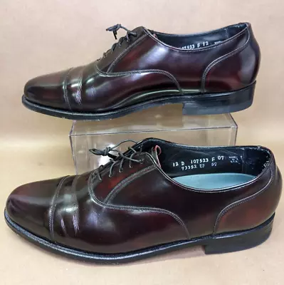 Vtg Florsheim Imperial Brown Leather Oxford Dress -Shoes Mens 12D- USA MADE • $39.99