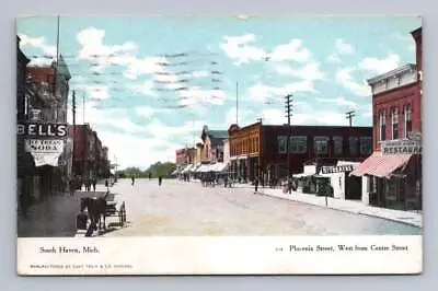 Phoenix & Centre Street SOUTH HAVEN Michigan Bell's Ice Cream Soda Fountain 1910 • $12.99