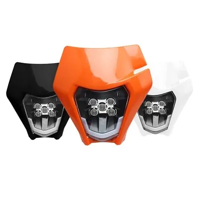 LED Motorcycle Headlight Dirt Bike DRL Headlamp With Bezel For EX-C S-XF EX-C • £51.43
