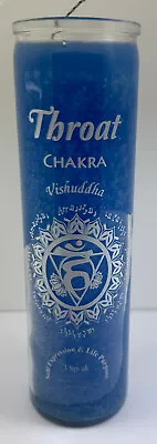 Throat Charka Blue Wax Vishuddha 7 Day Glass Jar Ritual Type Unscented Candle • $6