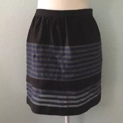 W118 By Walter Baker Womens Skirt Sz XS Layered Black Blue Striped Retail $138 • $28