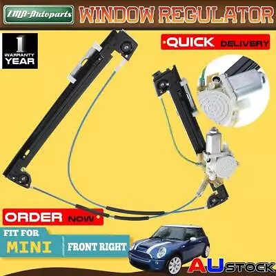 Window Regulator W/ Motor For Mini Cooper S R50 R52 R53 Front Right 2002-2007 • $118.50