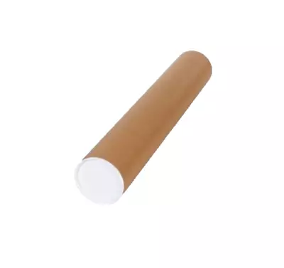 27 Pcs- 2 X 24'' Kraft Cardboard Mailing Shipping Packing Tubes + Plastic Ends • $10