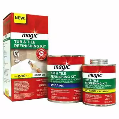 MAGIC 3124 Tub And Tile Refinishing Kit - Bright White - Paint On   • $59.99