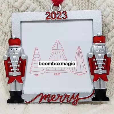 🎄2023 Christmas Tree Ornament Photo Picture Frame Nutcracker Toy Soldier Square • $12.99