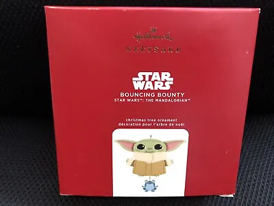 Hallmark 2020 Star Wars: The Mandalorian Bouncing Bounty Baby Yoda  Ornament • $33.99