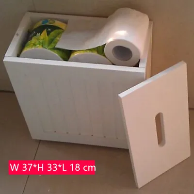 £16.29 • Buy Silimline Wooden Toilet Storage Box Cleaning Products Tidy Bathroom Unit