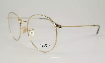 Ray Ban Eyeglasses NEW RB 3447V Color 2500 Gold Size 53 Large Round Authentic • $94.79