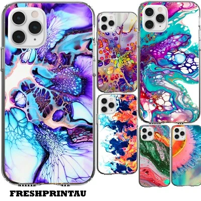 $17.95 • Buy Silicone Case Cover Marble Print Colourful Paint Patterns Designs Rose Abstract
