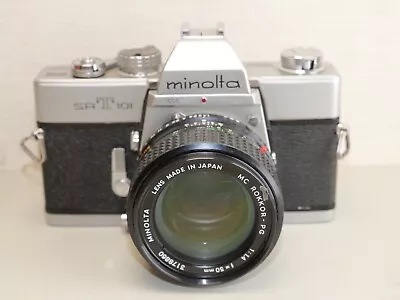 Minolta Srt101 35mm Camera With Rokkor-pg 50mm 1:1.4 Lens • $5.50