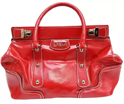 RARE BNWT - DOLCE & GABBANA D&G Cherry Red Handbag With D&G Dust Bag - Vintage • £99