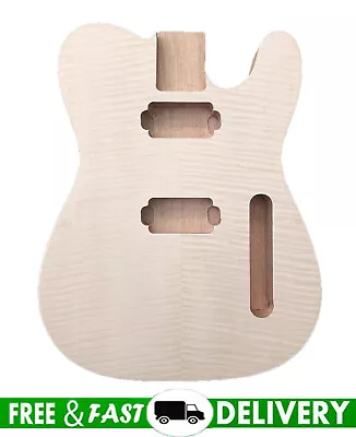 Tele TL Guitar Body Mahogany Flame Maple Veneer Semi Hollow Bolt On Guitar Body • $71.14