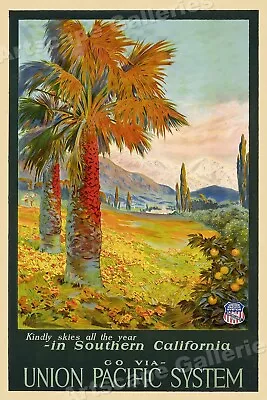 $12.95 • Buy Union Pacific Southern California 1930s Vintage Style Travel Poster - 16x24