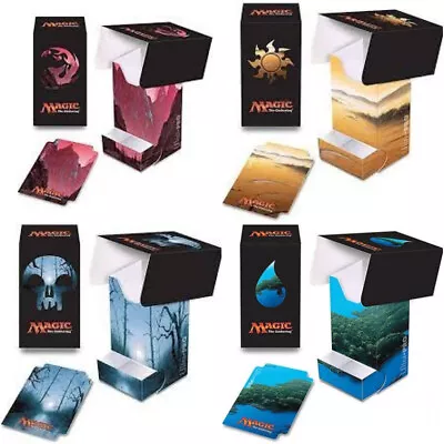 4 X Ultra Pro UNHINGED Deck & Dice Boxes MANA ART SERIES Full Set Mtg NEW • $14.99