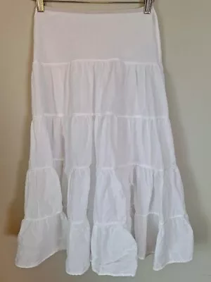 Vtg 50s/60s White Cotton Petticoat Full Circle Half Slip Women Sz XS 24 - 26   • $39.99