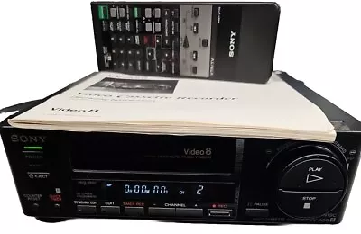 SONY EV-A50 Video8 8mm VCR Editing Player Includes Remote Manual -Untested • $225