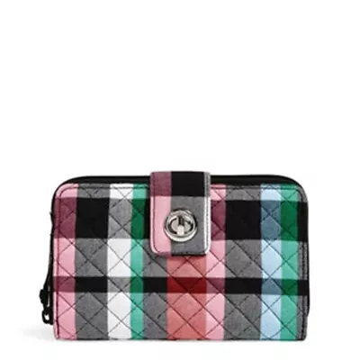 Vera Bradley RFID Ribbons Plaid Turn Lock Wallet (#41) • $60