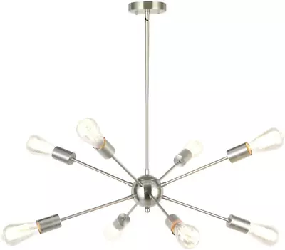 8-Light Sputnik Chandelier Modern Pendant Lighting Brushed Nickel Vintage Ceilin • $123.08