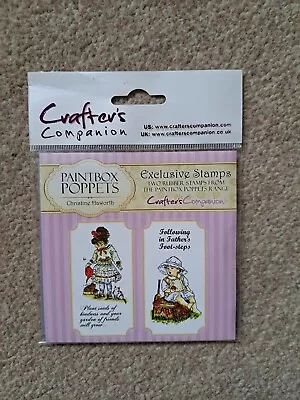 New Crafter's Companion Paintbox Poppets Unmounted Ruɓber Stamps • £2.50