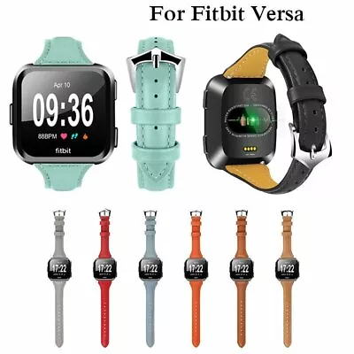 £8.74 • Buy Genuine Leather Replacement Strap Watch Wrist Band For Fitbit Versa 1 2 Bracelet