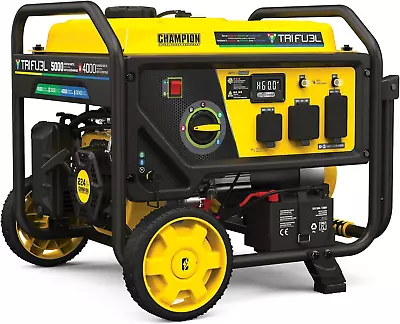 Champion 5000-W Tri Fuel Gas Portable Generator With CO Sensor Electric Start • $988.29