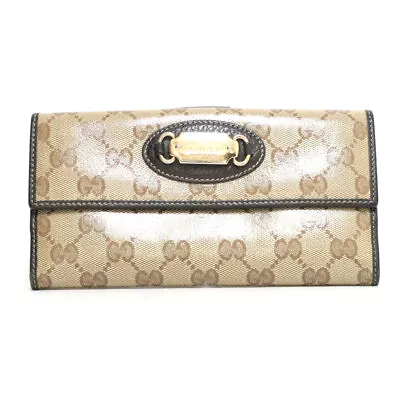 GUCCI Purse Brown GG Crystal From Japan • $340.74