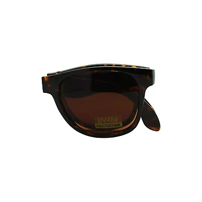 Folding Foldable Sunglasses 80's Classic Square Horn Rim Shades UV 400 • $11.95