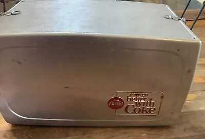 Vintage Drink Coca Cola Aluminum Original Cooler Progress Refrig Co  RARE • $209