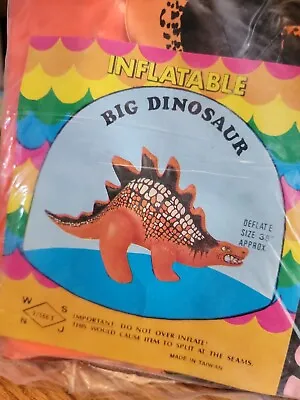 Nos Inflatable 36  Big Dinosaur Wsnj Carnival Prize Toy 70s 80s Vtg Rare Retro • $29.44