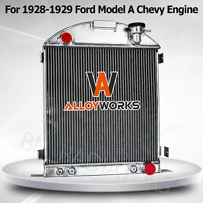 18 1/2 W 3 Row Radiator For Ford Model A Chevy Engine Configuration 1928-1929 • $199