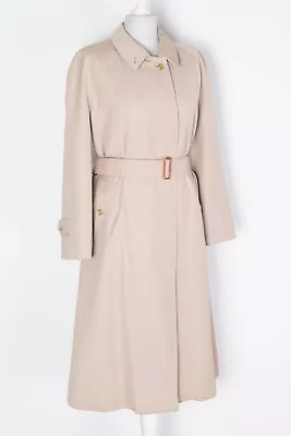 Burberry Trench Coat Women's 18 Long Vintage Belted Beige • $178