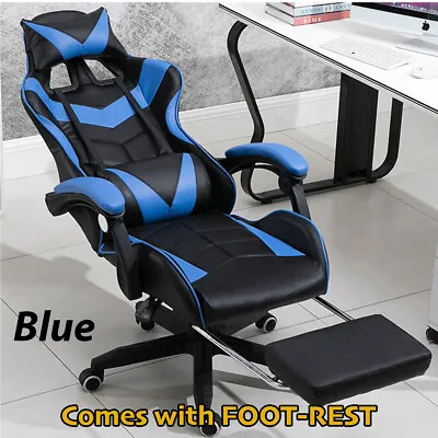 $199.95 • Buy Gaming Chair Racing Office Seating Computer PU Leather Executive Racer Footrest