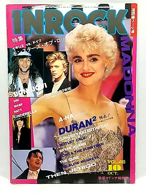 INROCK Japan Music Magazine Oct 1987 Madonna Cover Duran Duran A-ha Bon Jovi • $48