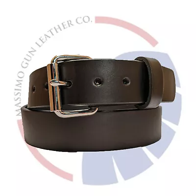 Leather Gun Belt_ 1 1/2  Heavy Duty Ccw Work Belt Handmade_1.5  • $39.99