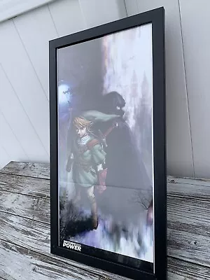Framed Zelda Twilight Princess GameCube Wii Nintendo Power Poster Vintage 22x11 • $99.99