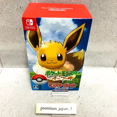 Let's Go Eevee Pokemon Poke Ball Plus Pack Nintendo Switch Video Game New Japan • $252.78