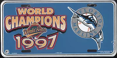 1997 Florida Marlins World Series Champions Souvenir License Plate Metal • $5