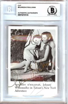 Maureen O'Sullivan Signed Autograph Cut Signature Tarzan BAS Encased 8133 • $99.99