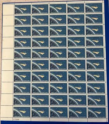 Scott 1193 - 1962 Project Mercury Full Sheet Of 50 US 4¢ Stamps MHN • $8